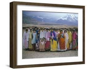 Schoolgirls, Boyerahmad Tribe, Iran, Middle East-Robert Harding-Framed Photographic Print