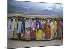 Schoolgirls, Boyerahmad Tribe, Iran, Middle East-Robert Harding-Mounted Photographic Print