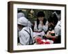 Schoolgirls Eating Packed Lunch, Bento, Kagoshima Park, Japan-Gavin Hellier-Framed Photographic Print