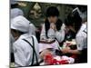 Schoolgirls Eating Packed Lunch, Bento, Kagoshima Park, Japan-Gavin Hellier-Mounted Photographic Print