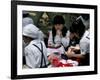 Schoolgirls Eating Packed Lunch, Bento, Kagoshima Park, Japan-Gavin Hellier-Framed Photographic Print