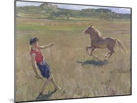 Schooling the Pony, 1929-Sir John Lavery-Mounted Giclee Print