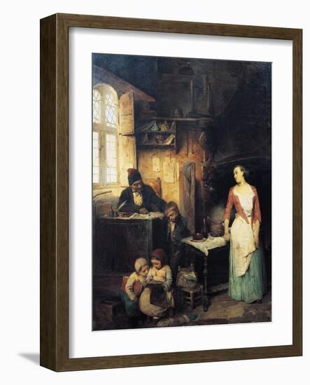 Schoolmaster, 1855-Gerolamo Induno-Framed Giclee Print