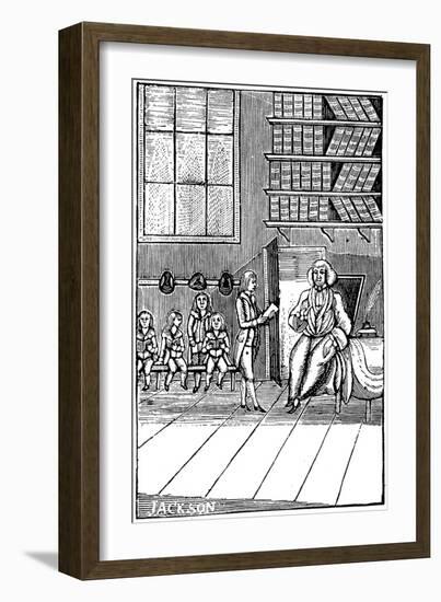 Schoolmaster and His Pupils, 18th Century-null-Framed Giclee Print