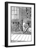 Schoolmaster and His Pupils, 18th Century-null-Framed Giclee Print