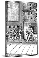 Schoolmaster and His Pupils, 18th Century-null-Mounted Giclee Print