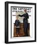 "Schoolmaster" or "First in his Class" Saturday Evening Post Cover, June 26,1926-Norman Rockwell-Framed Giclee Print