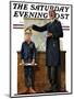 "Schoolmaster" or "First in his Class" Saturday Evening Post Cover, June 26,1926-Norman Rockwell-Mounted Giclee Print