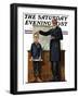 "Schoolmaster" or "First in his Class" Saturday Evening Post Cover, June 26,1926-Norman Rockwell-Framed Giclee Print