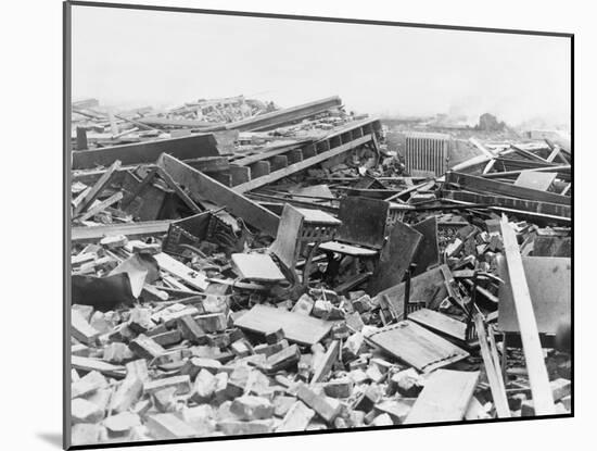 Schoolroom Destroyed by Tornado-null-Mounted Photographic Print