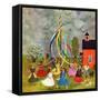 "Schoolyard Maypole Dance," May 4, 1946-Doris Lee-Framed Stretched Canvas