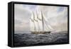 Schooner "Atlantic"-Jack Wemp-Framed Stretched Canvas