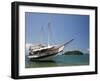 Schooner Cruising Between Different Beaches and Islands around Parati, Rio de Janeiro State, Brazil-Yadid Levy-Framed Photographic Print