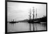 Schooner in Bay, Circa 1912-Asahel Curtis-Framed Giclee Print