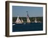 Schooner Leaving Harbor For a Race, Gloucester Schooner Festival, Gloucester, Cape Ann, MA-null-Framed Photographic Print