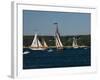 Schooner Leaving Harbor For a Race, Gloucester Schooner Festival, Gloucester, Cape Ann, MA-null-Framed Photographic Print