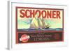 Schooner Lemon Label-null-Framed Art Print