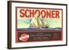 Schooner Lemon Label-null-Framed Art Print