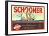 Schooner Lemon Label-null-Framed Art Print