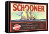 Schooner Lemon Label-null-Framed Stretched Canvas