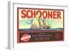 Schooner Lemon Label-null-Framed Premium Giclee Print