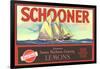 Schooner Lemon Label-null-Framed Art Print