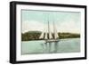 Schooner on Owasco Lake, Auburn, New York-null-Framed Art Print