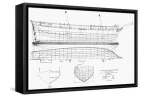 Schooner Plans, 1812-null-Framed Stretched Canvas