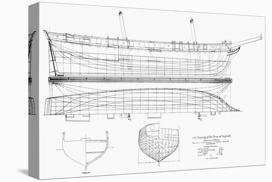 Schooner Plans, 1812-null-Stretched Canvas