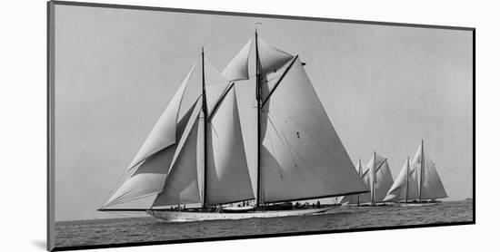 Schooner Race-Edwin Levick-Mounted Art Print