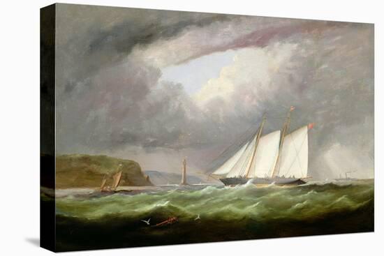 Schooner Yacht 'Esmeralda' in Alderney Roads Off Cap Le Hague, 1861-Arthur Wellington Fowles-Stretched Canvas