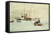 Schooners at Anchor, Key West, 1903-Winslow Homer-Framed Stretched Canvas