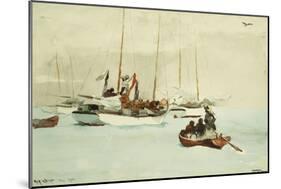 Schooners at Anchor, Key West, 1903-Winslow Homer-Mounted Giclee Print