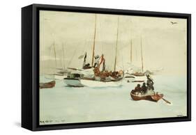 Schooners at Anchor, Key West, 1903-Winslow Homer-Framed Stretched Canvas