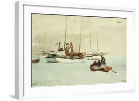 Schooners at Anchor, Key West-Winslow Homer-Framed Giclee Print