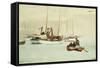Schooners at Anchor, Key West-Winslow Homer-Framed Stretched Canvas
