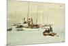 Schooners at Anchor, Key West-Winslow Homer-Mounted Giclee Print