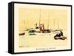 Schooners at Sea-unknown unknown-Framed Stretched Canvas