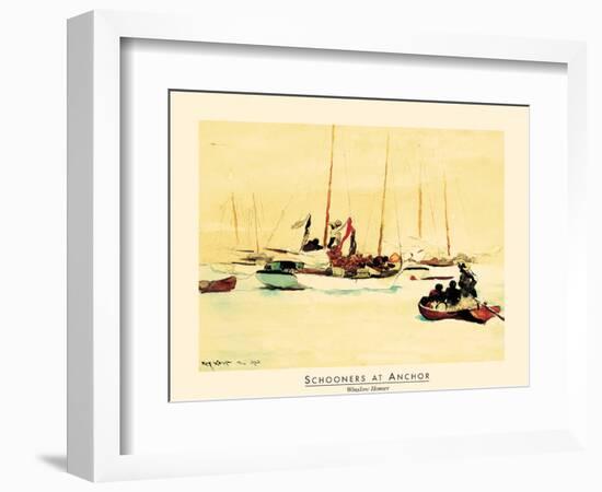 Schooners at Sea-unknown unknown-Framed Art Print
