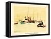 Schooners at Sea-unknown unknown-Framed Stretched Canvas