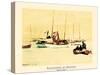 Schooners at Sea-unknown unknown-Stretched Canvas