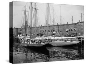 Schooners at the T Wharf-null-Stretched Canvas