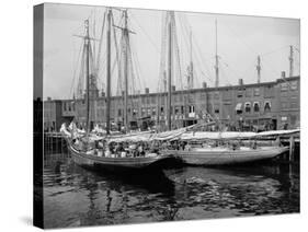 Schooners at the T Wharf-null-Stretched Canvas