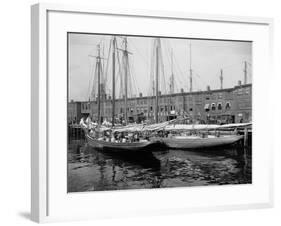 Schooners at the T Wharf-null-Framed Photo