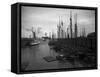 Schooners at the T Wharf-null-Framed Stretched Canvas