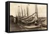 Schooners Docked on the Nassau Waterfront, Bahamas, 1922-null-Framed Stretched Canvas