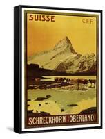 Schreckhorn Oberland Swiss 1906-null-Framed Stretched Canvas