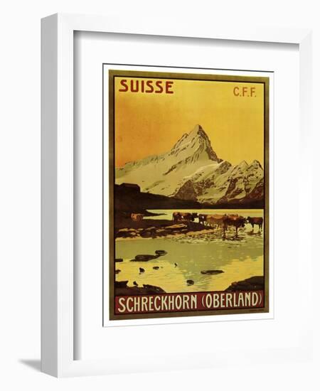 Schreckhorn Oberland Swiss 1906-null-Framed Giclee Print