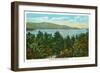 Schroon Lake, New York - Southern View of the Lake-Lantern Press-Framed Art Print