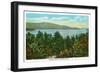 Schroon Lake, New York - Southern View of the Lake-Lantern Press-Framed Art Print